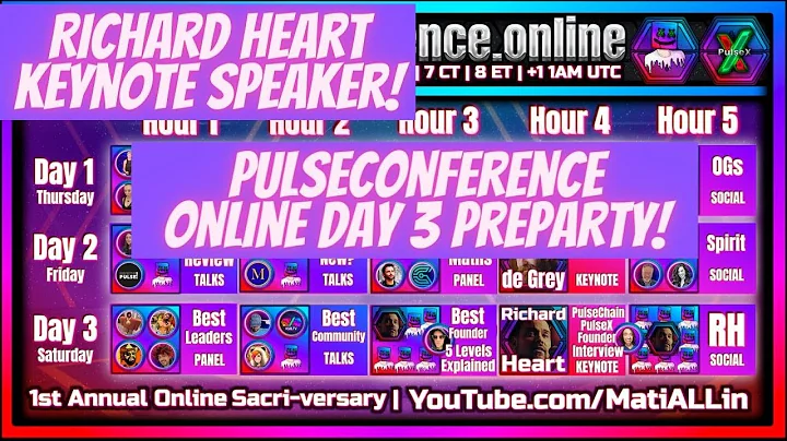 PulseConference Online Day 3 PreParty! Richard Hea...