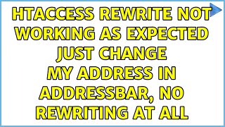 htaccess rewrite not working as expected just change my address in addressbar, no rewriting at all