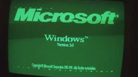 Funny Windows 3.0 Glitch
