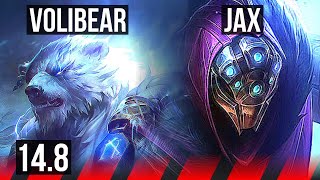 VOLIBEAR vs JAX (TOP) | 9/1/1, 6 solo kills, Legendary | TR Diamond | 14.8