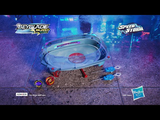  Beyblade Burst Surge Speedstorm Volt Knockout Battle Set –  Complete Battle Game Set with Beystadium, 2 Battling Top Toys and 2  Launchers