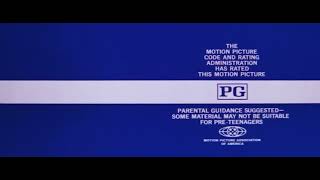 Mpaa Rating Card Pg, 1977