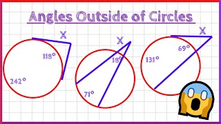 How to Find an Angle Outside of a Circle! (tangents and secants)