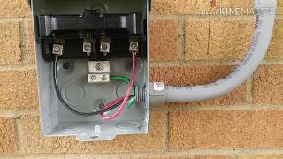 Install 30 amp ac disconnect (run conduit and wires)