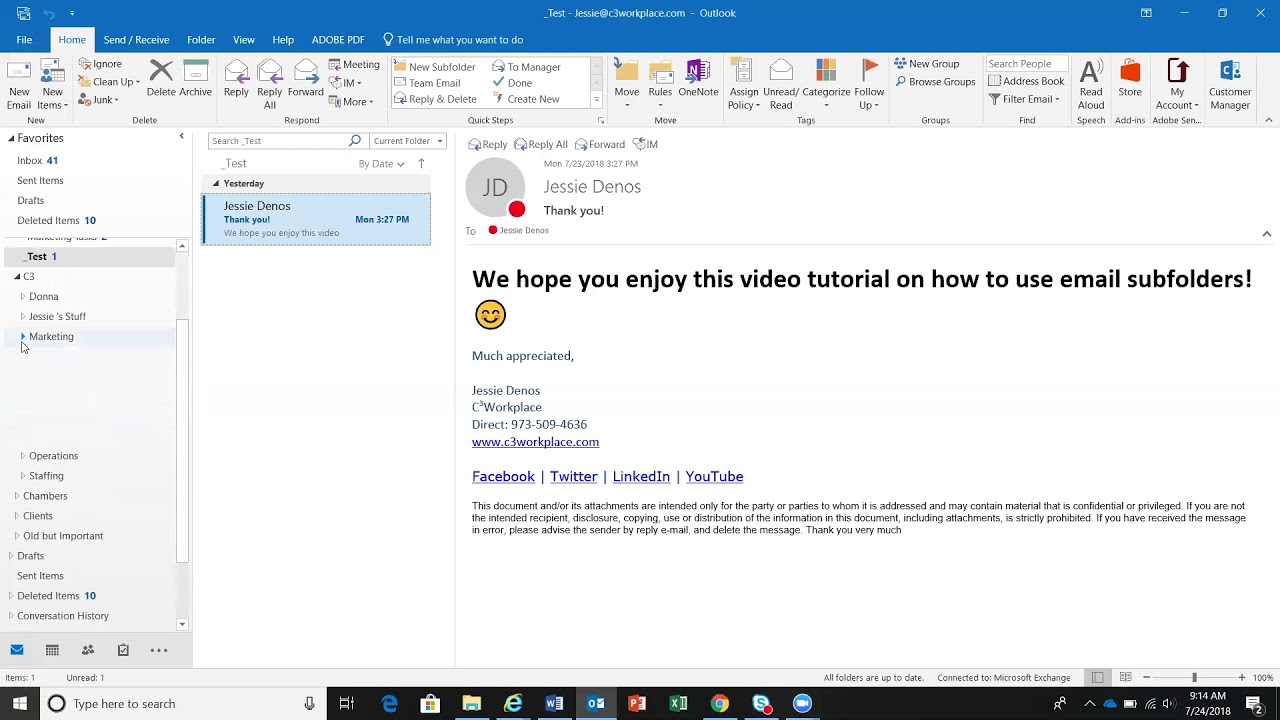 Tutorial How To Use Outlook Subfolders YouTube