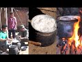 Pork in Village gathering Party || Cooking pork & Rice ||