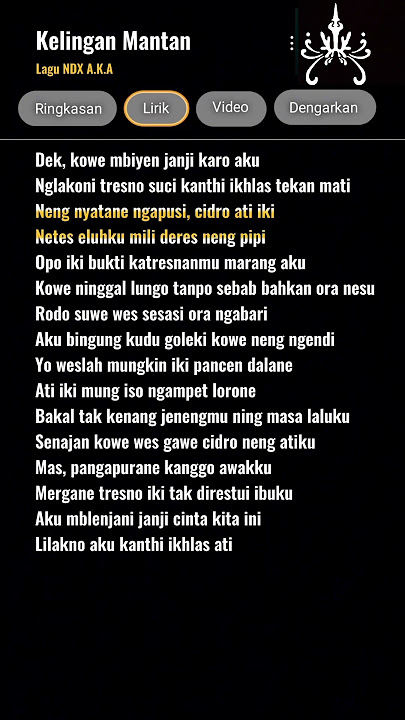 LIRIK LAGU KELINGAN MANTAN.            #lagu #liriklagu #kelinganmantan  #ndxaka