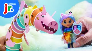 Gabby's Toy Play Picnic With The Paper Cup Dragon! 🐉 Gabby's Dollhouse | Netflix Jr