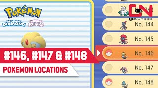 Sinnoh Pokedex No. 146, 147 and 148 Locations in Pokemon Brilliant