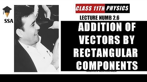 Lec 2.6. Addition of Vectors by Rectangular Components Class 11th Physics Urdu/Hindi