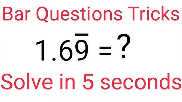 Shortcut to convert Recurring decimals to fractions in 2 seconds MAX!