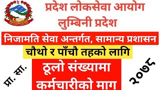 Lumbini Pradesh Loksewa Aayog Vacancy | Samanya Prasashan Vacancy of Lumbini Pradesh | Pra. Sa.