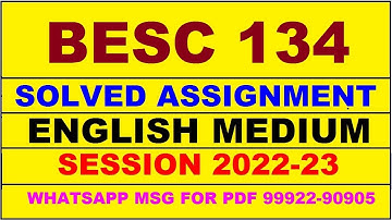 besc 134 solved assignment 2022-23 in english | besc 134 solved assignment 2022-23 | besc 134 2023