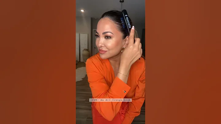 GRWM: An All Orange Look + Styling A Midi Skirt 💫 #ootd #shorts #style #fashion #tutorial #makeup