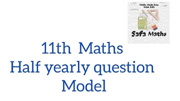 11th std Maths /half yearly /important questions model question paper /new 2025