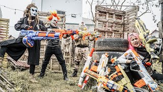 GUGU Nerf War : Brother SWAT Warriors Attack Pervert Crime Group XICMAN MASK Death Squad