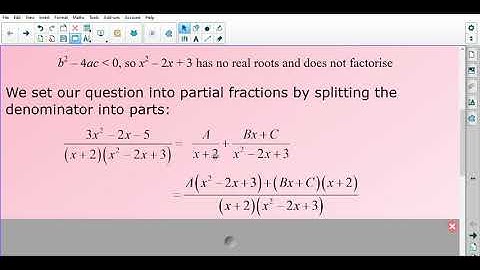 Partial Fractions type 3