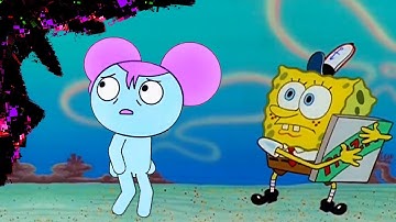 Pibby probeert een pizza van Spongebob te krijgen