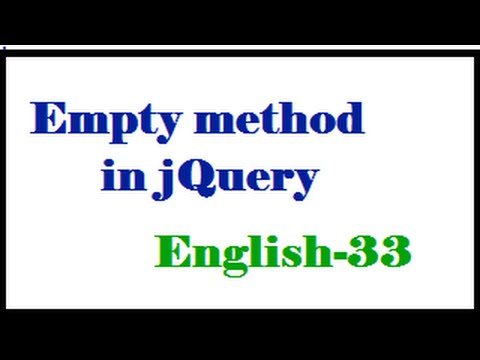 Empty method in jQuery English-33-vlr training