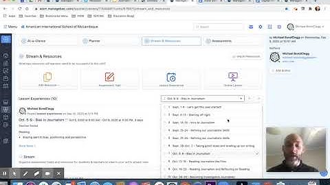 ManageBac - Workflow Tip and Lesson Experience Naming Convetions