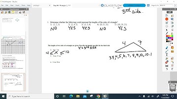 Honors Geometry BC Nov 22nd - Unit 5 Day 6 - Triangle Inequalities Day 2