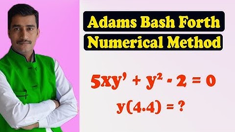 Adams Bash forth numerical method example using simple steps