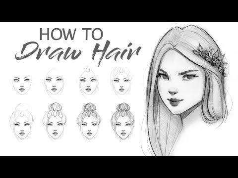 How To Draw Hair Step By Step Tutorial Youtube