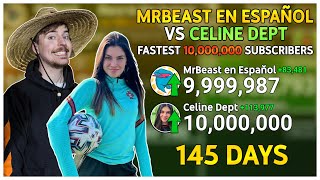 MrBeast en Español vs. Celine Dept - Race to 10 MILLION subscribers!