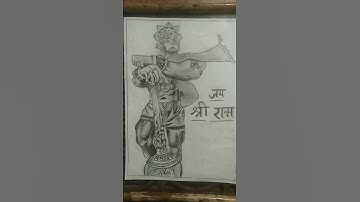 How To Draw  Full Body Detail Of Hanuman Ji For Beginners // #shorts #drawing #hanumanstatus