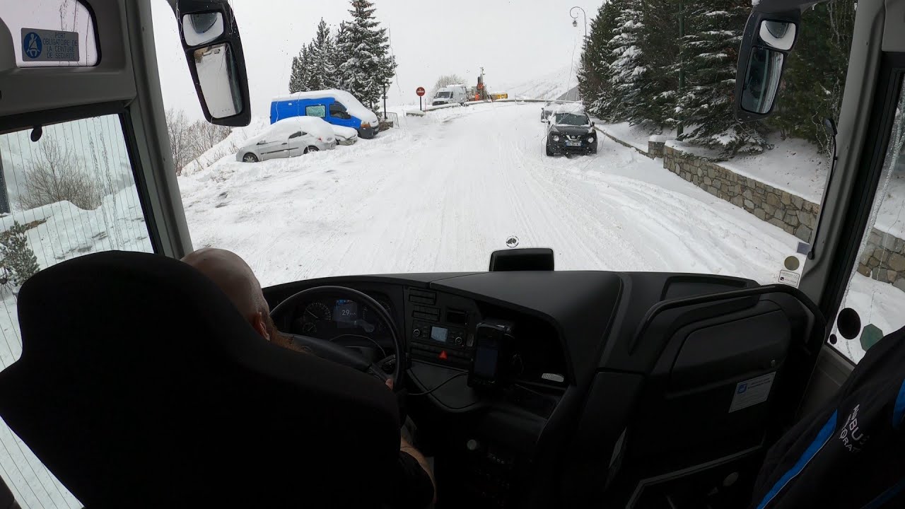 Bus drive in the Alps 4K