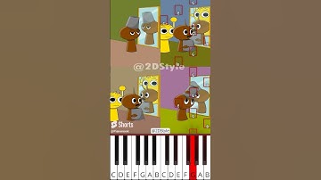 Sprunki animation Simon and Brown All parts #sprunki (@2DStyle) - Octave Piano Tutorial