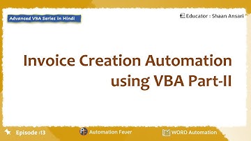Invoice Creation Automation using VBA Part II