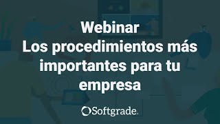 Webinar Procedimientos más importantes