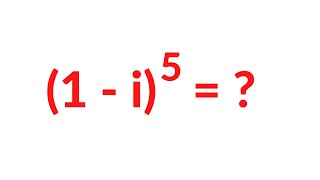 What is the Value of (1-i)^5 | Complex Number | Binomial Expansion