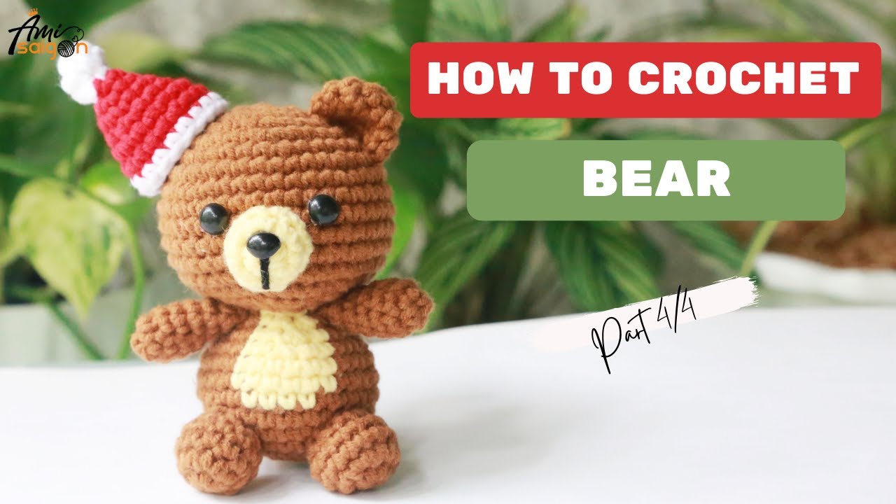 #221 | Amigurumi Christmas Bear Free Pattern (4/4) | How To Crochet Animal Amigurumi | @AmiSaigon