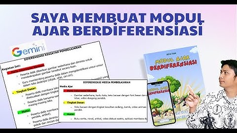 Membuat Modul Pembelajaran Berdiferensiasi dengan Bantuan AI Gemini. Mudah dan Cepat!