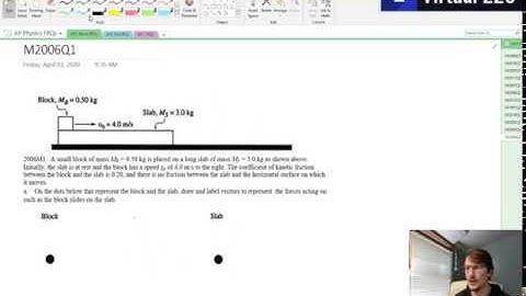 Ap Phyisics C: Mech FRQ 2006 Q1 - The Slab, Forces, Momentum, Energy