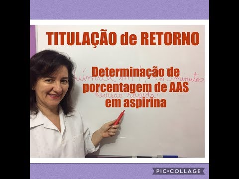 Titulação de retorno: teor de AAS em aspirina