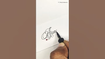 Comment Your Name | Aruna in cursive #calligraphy #handwriting #shortsfeed #shorts