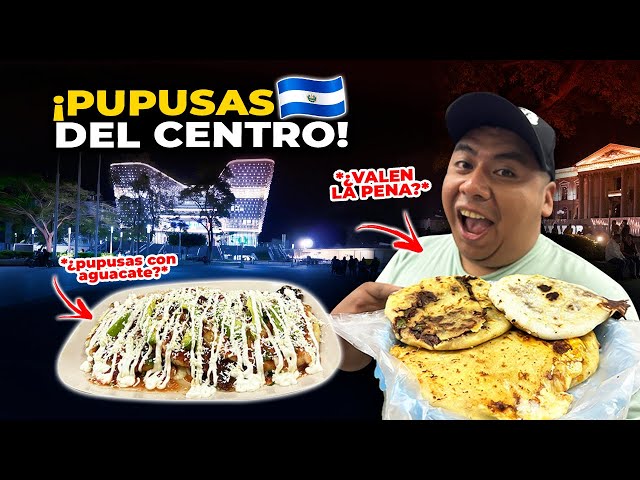 😏CENANDO PUPUSAS en el CENTRO de SAN SALVADOR *¿Valen la pena?* class=