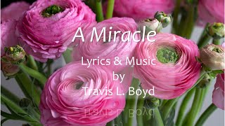"A Miracle"  ~  VOCAL SOLO by Travis L. Boyd, WorshipSounds.com