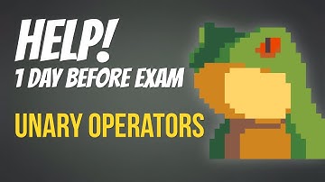 What are unary operators? [1 day before exam]