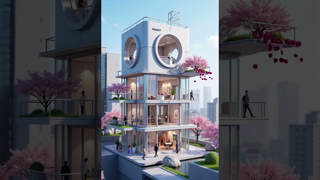 A modern tech company office building! 