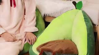 과일 아보카도 감성 좌식 의자 방석 쿠션 겨울 귀여운 …