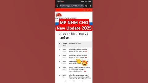MP NHM New Update 2025 | MP CHO New Update | MP NHM CHO Document Verification | MP NHM CHO Bharti
