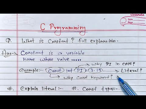 C Constants & Literals | What is Constant? full Explanation | Learn Coding