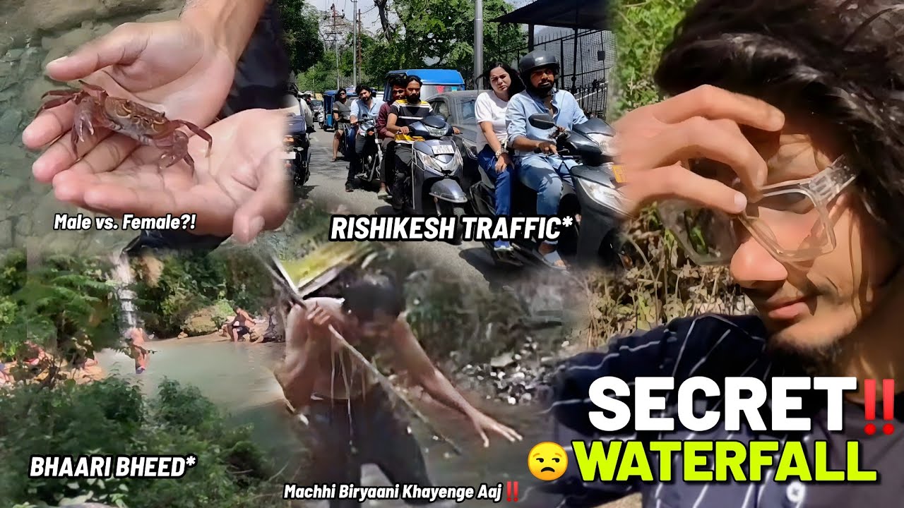 Croody Ne Nange Haatho Se Kekda Pakad Liya😱 *RISHIKESH TRAFFIC* ‼️Secret Waterfall Mein Bhaari Bheed