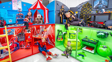 Five Kids Superheroes Four Colors Playhouse