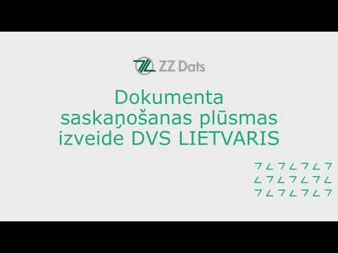 DVS LIETVARIS dokumenta saskaņošanas plūsmas izveide