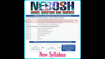 NEBOSH (New Syllabus) Important Questions and answer. Element: 2, How Health and Safety Management